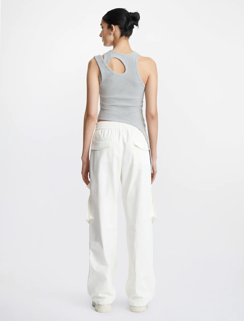 BONE MARLE TANK IN GRAY
