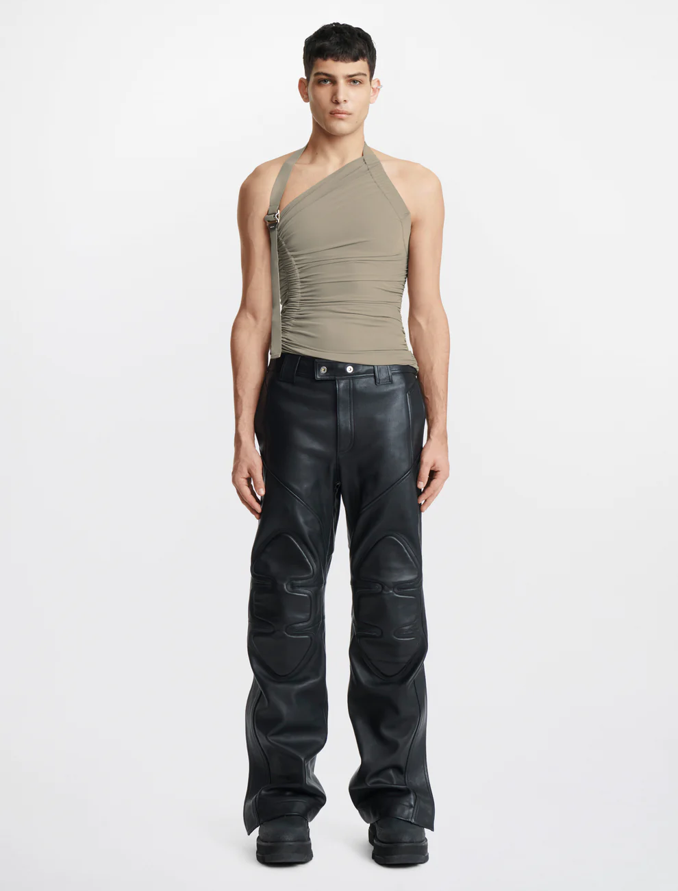 GATHERED TANK IN SLATE