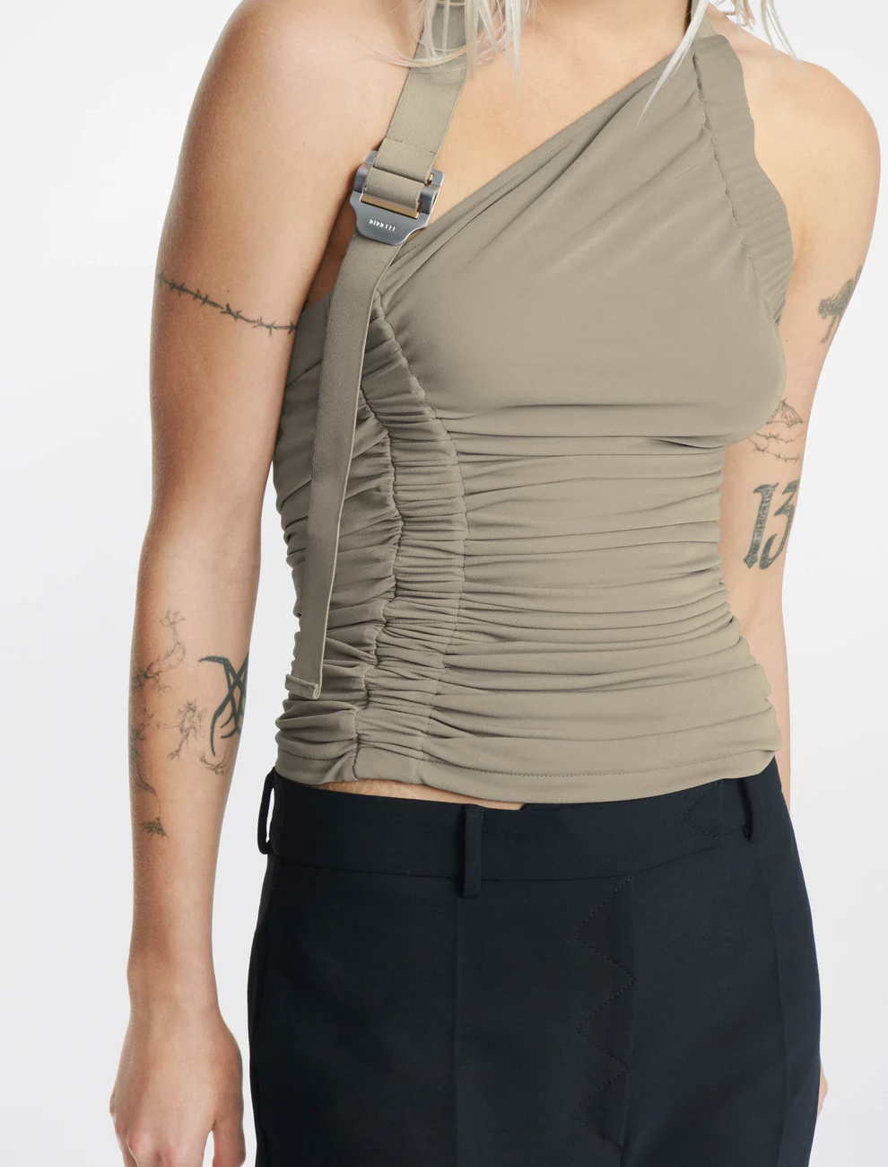 GATHERED TANK IN SLATE