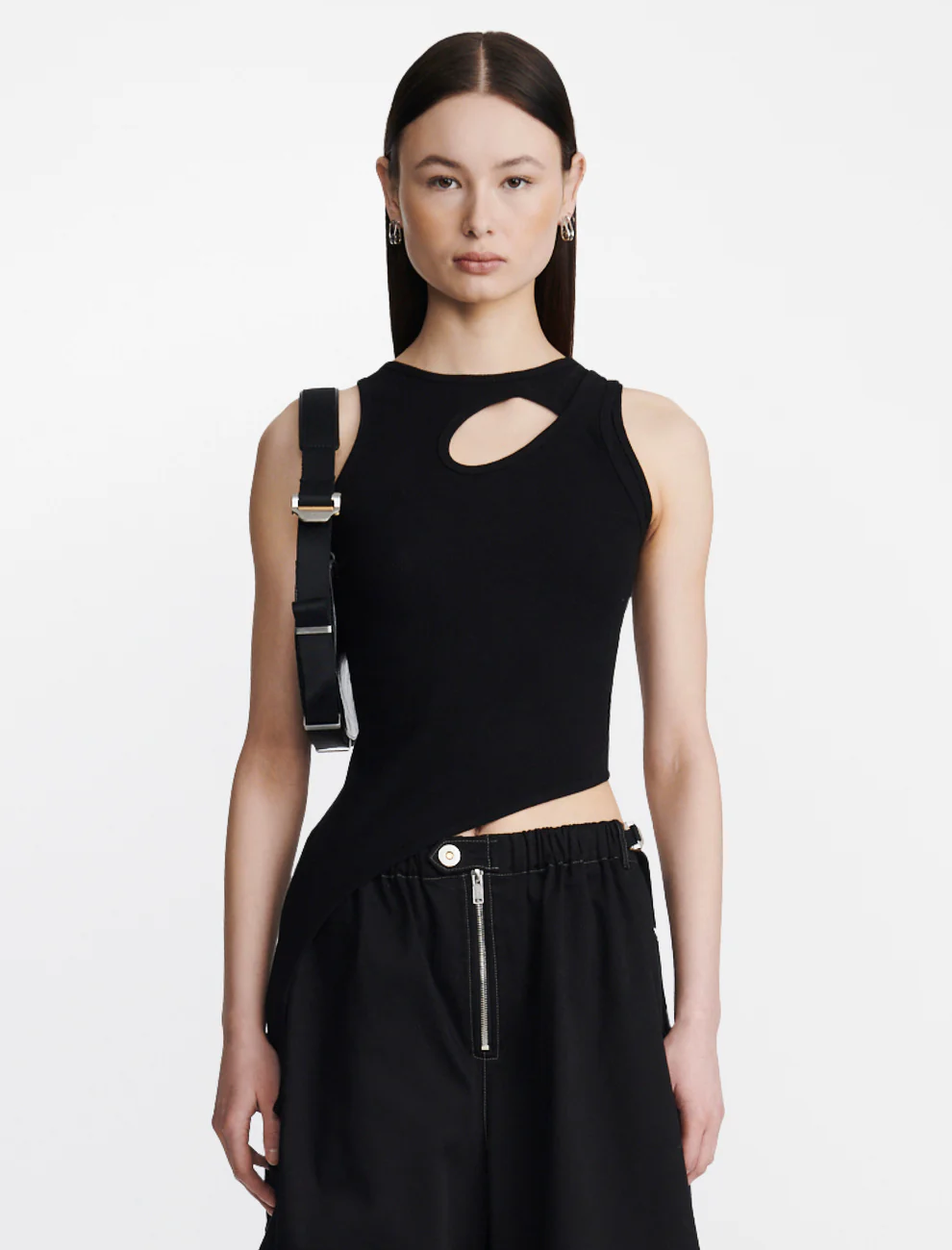 BONE MARLE TANK IN BLACK