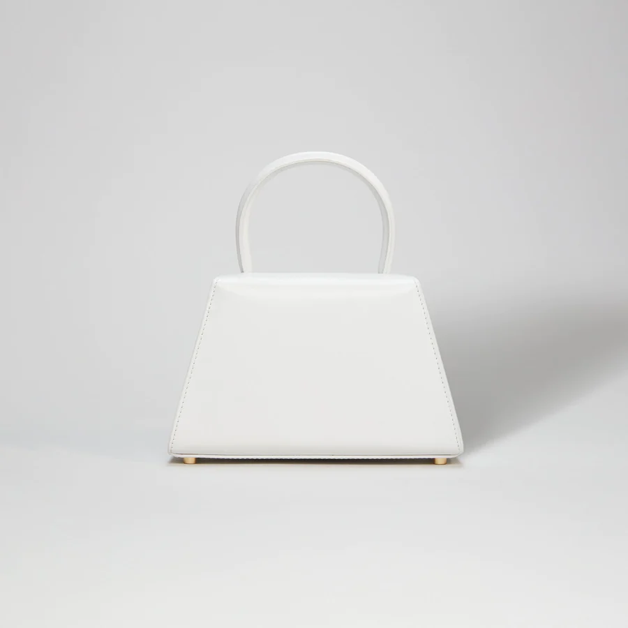 The Bow Mini in White with Gold Hardware