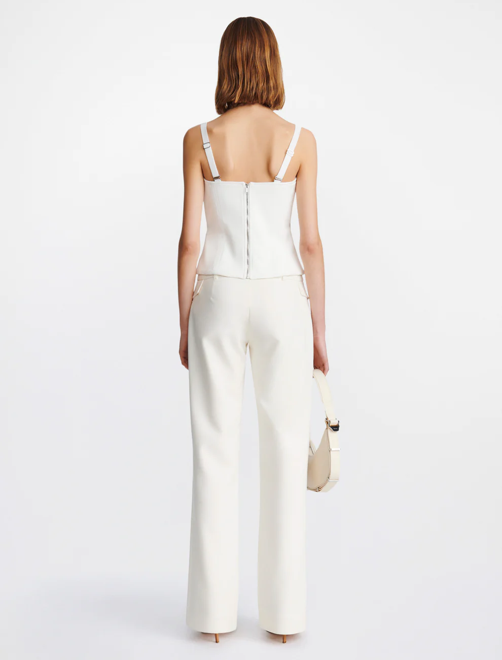 POCKET HOOK AND EYE CORSET IN WHITE