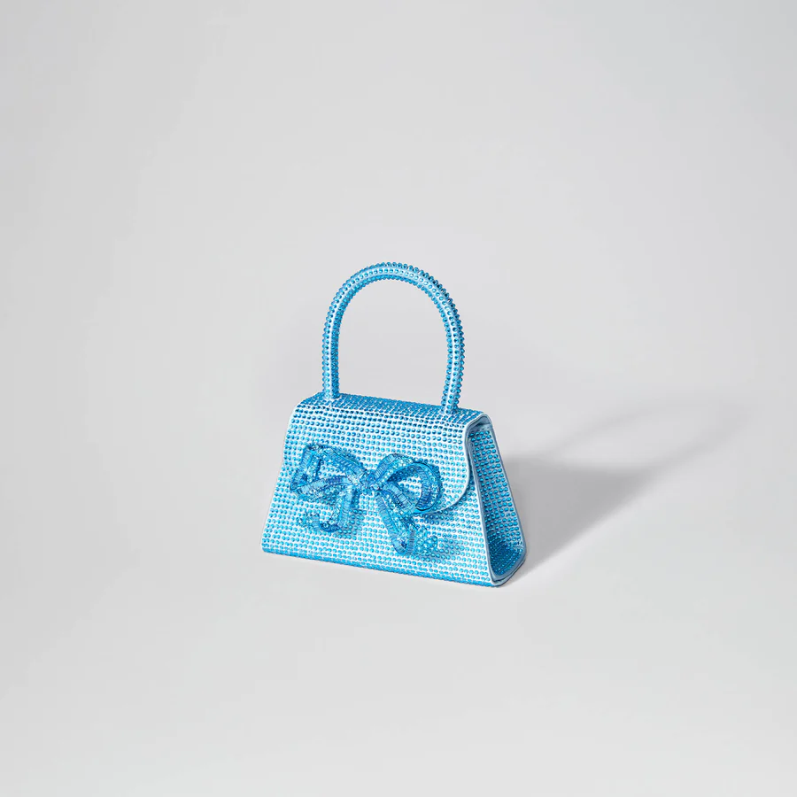 The Bow Micro in Blue Rhinestone