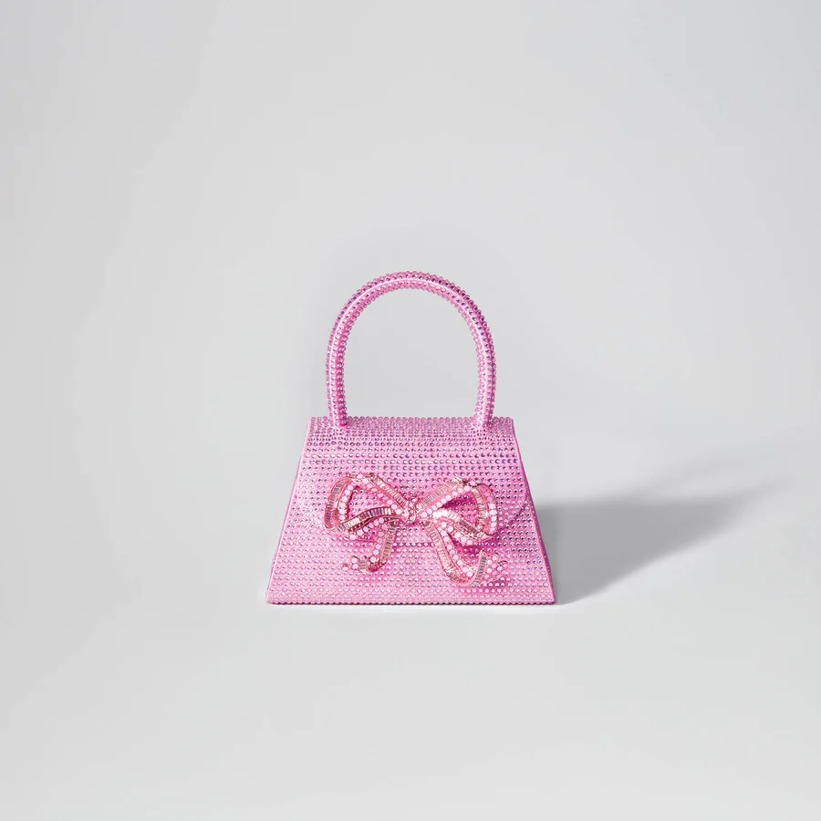 The Bow Micro in Pink Rhinestone