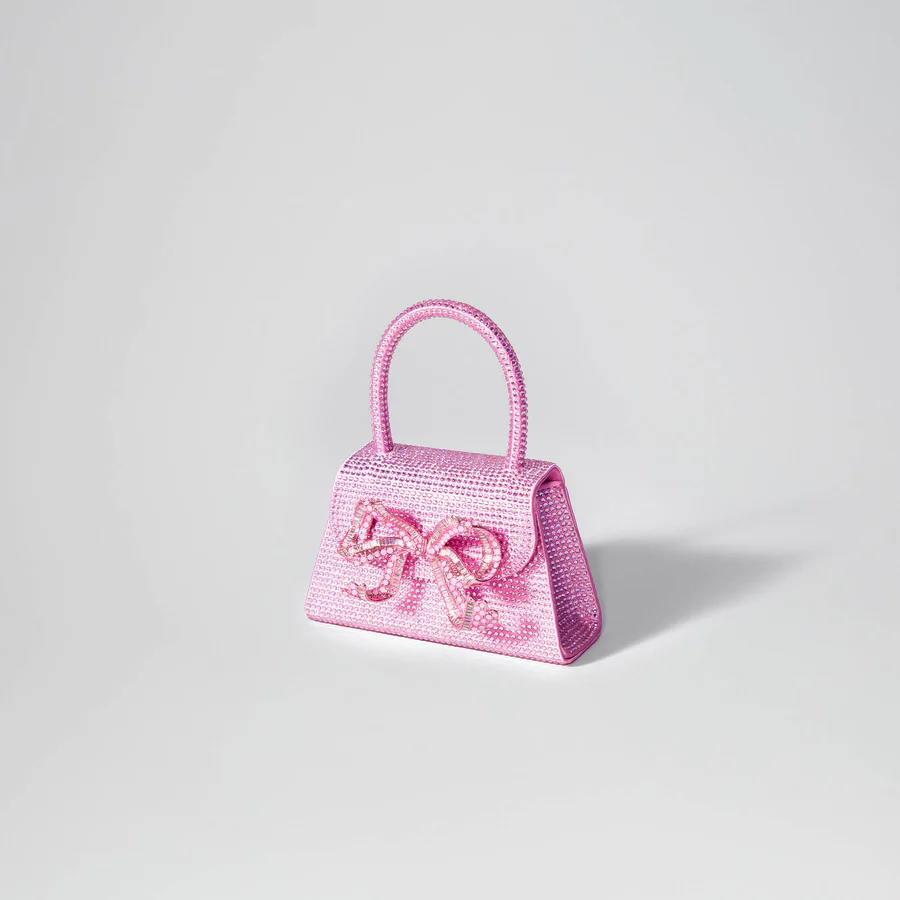 The Bow Micro in Pink Rhinestone