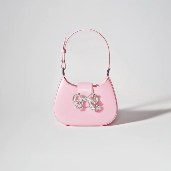 Pink Crescent Bow Mini Bag
