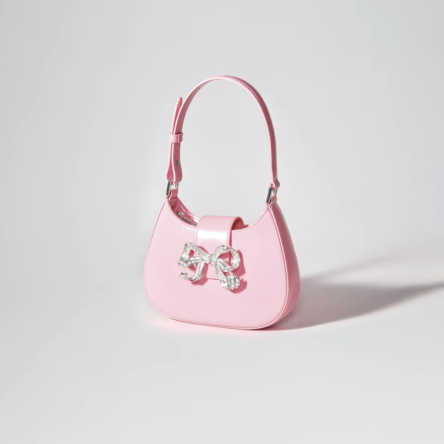 Pink Crescent Bow Mini Bag