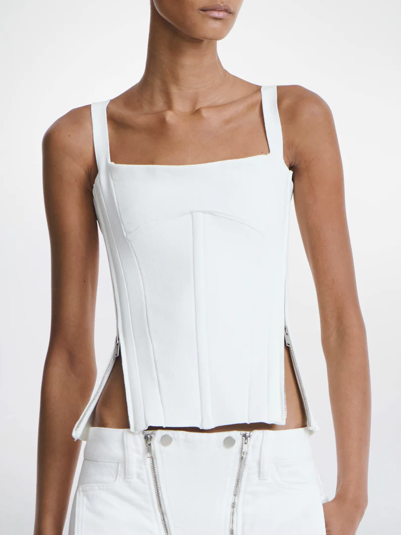 MOTO ZIP UP CORSET - IVORY