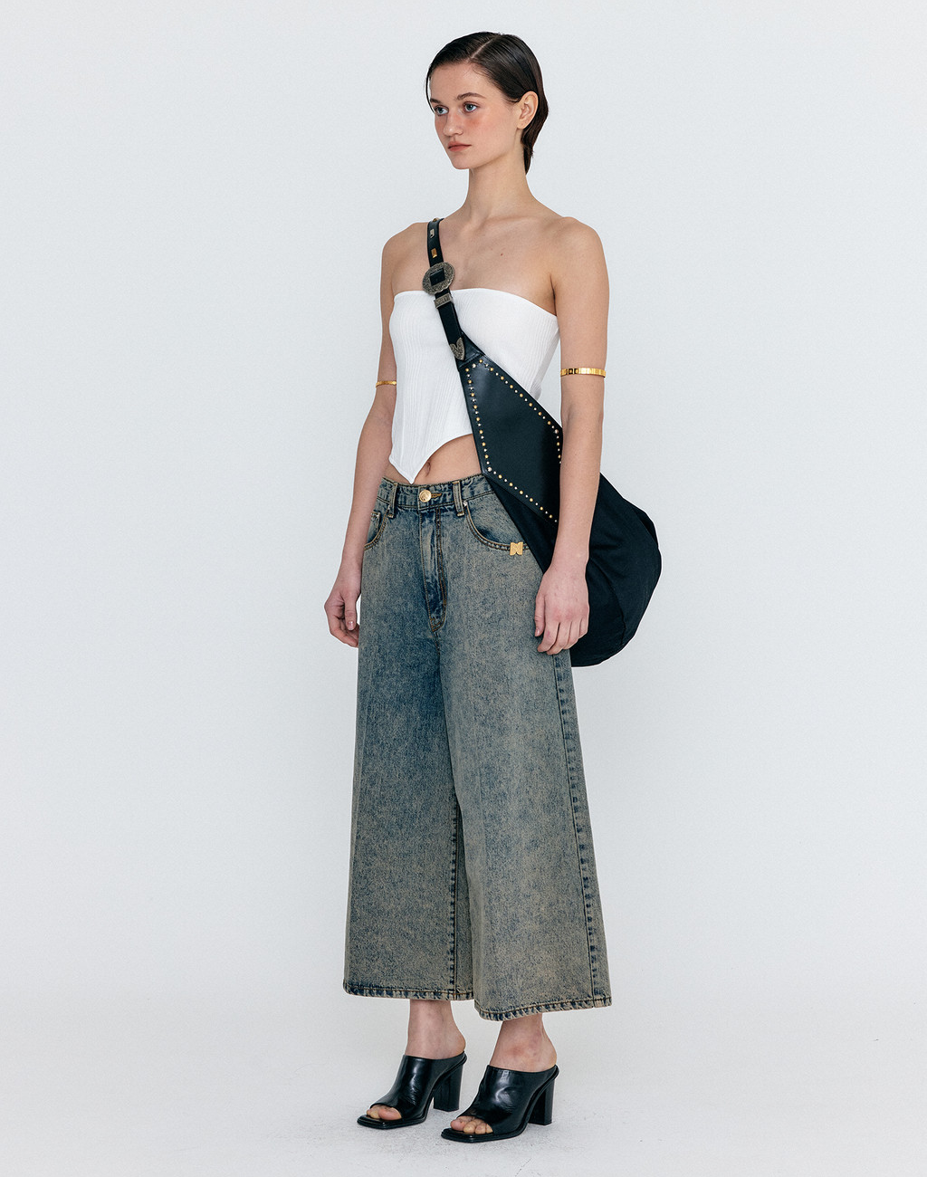 WUNKY Chunky Heeled Sandals - Black 