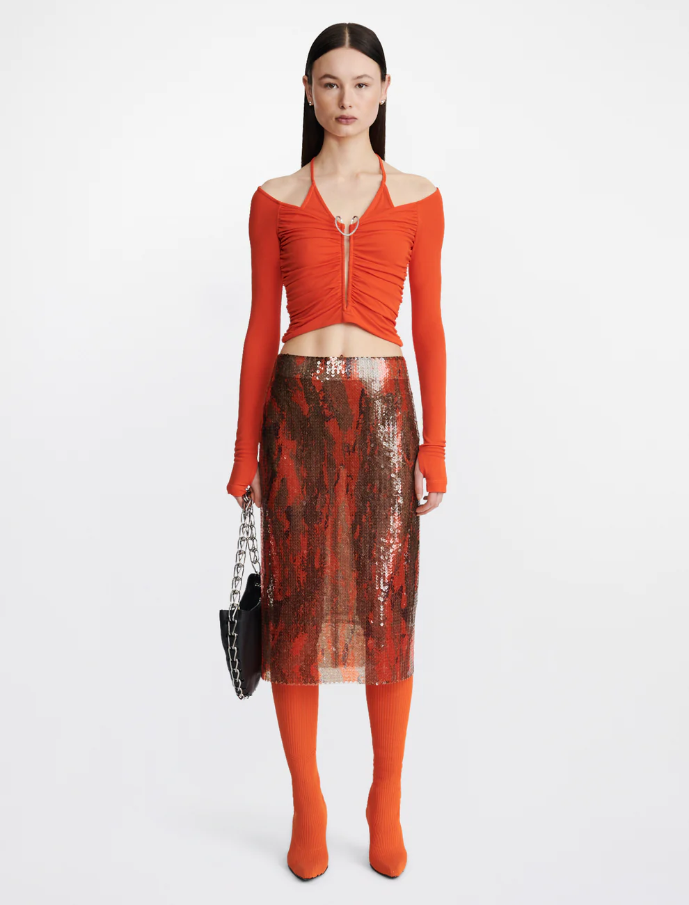 MOBIUS LONG SLEEVE TOP IN FLAME