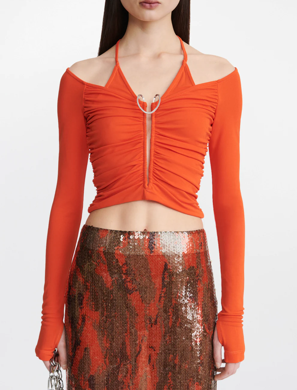 MOBIUS LONG SLEEVE TOP IN FLAME