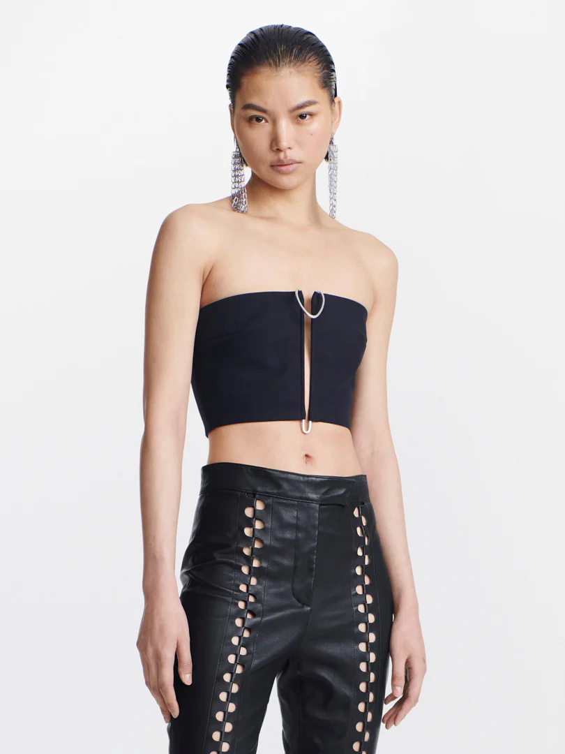 MOBIUS BANDEAU TOP IN BLACK 