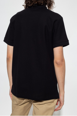 BURBERRY BLACK ‘EDDIE’ POLO SHIRT WITH LOGO