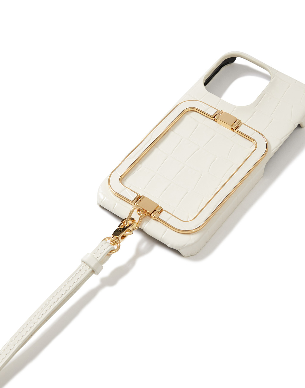 Phone Case with Leather Strap Ivory 