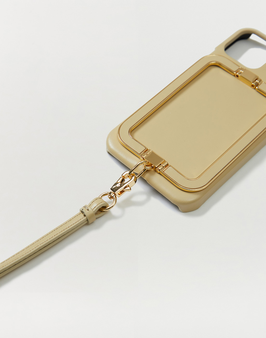 Phone Case with Leather Strap Liney Beige  