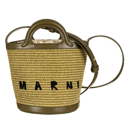  Tropicalia Raffia Small Bucke Women's Tote/Shoulder Bag