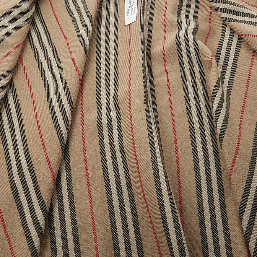 Icon Stripe Detail Wool Cape