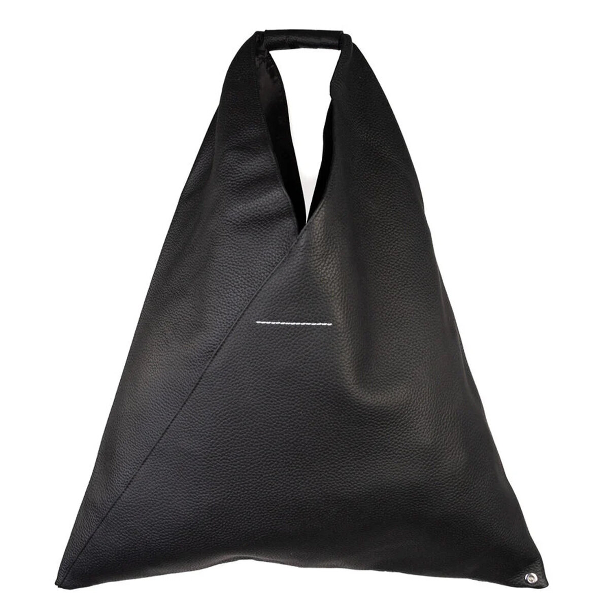 LARGE LEATHER JAPANESE TOTE BAG IN BLACK