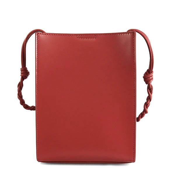 TANGLE Small Leather Square Pochette Red