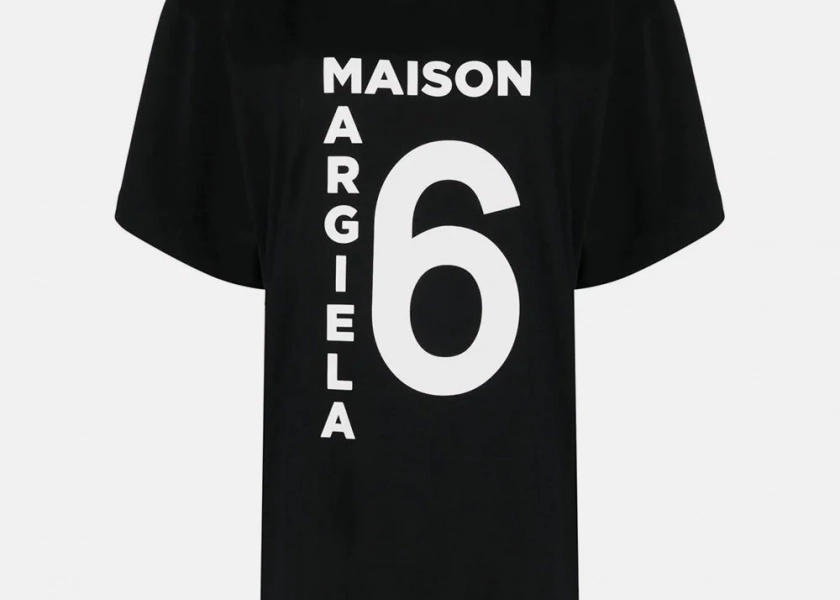 MM6 Maison Margiela Black Logo Print T-Shirt