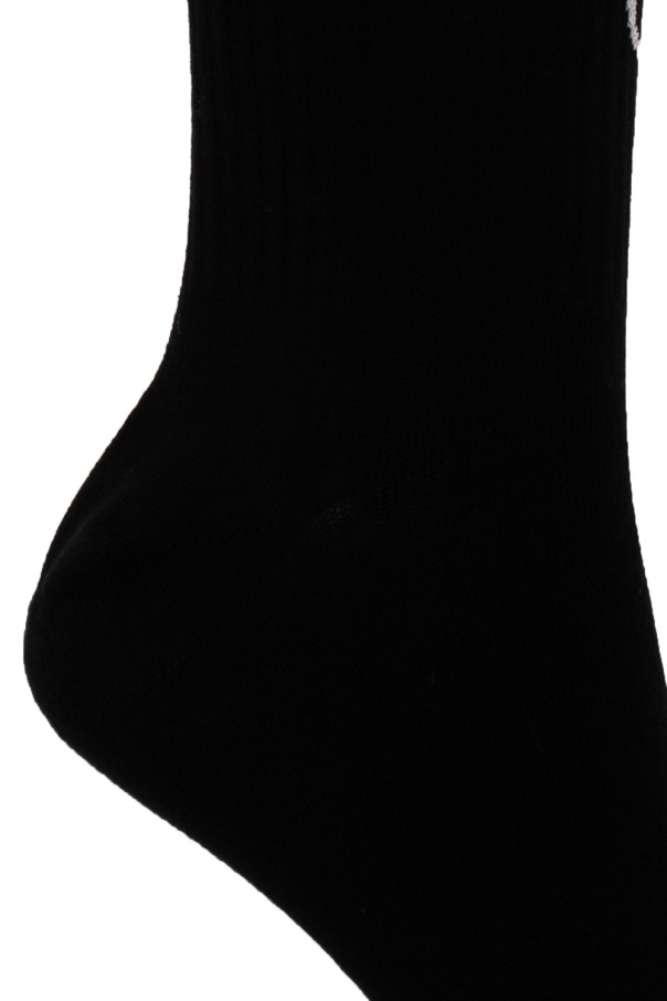 MM6 MAISON MARGIELA BLACK SOCKS WITH LOGO