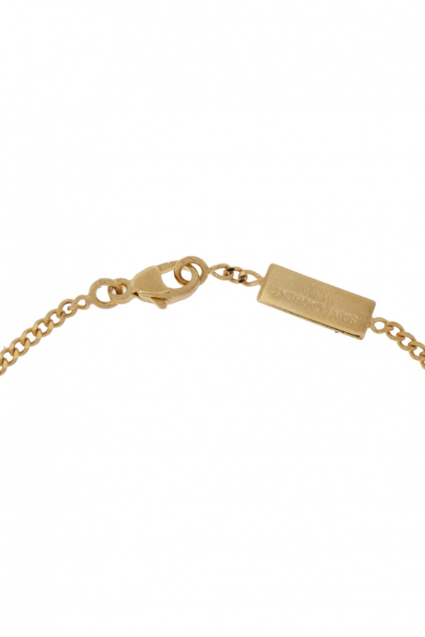 SAINT LAURENT GOLD BRASS BRACELET