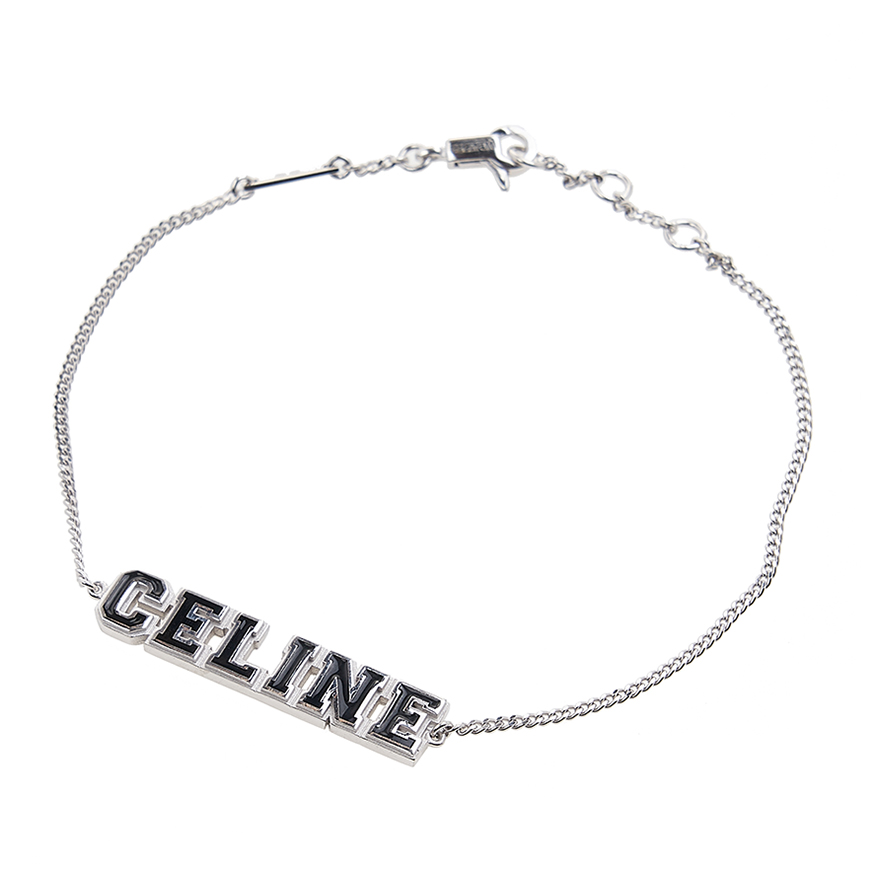 ブレスレット CELINE MESH BRACELET IN STERLING SILVER WITH RHODIUM FINISH CELINE UNIVERSITÉ BRACELET IN STERLING SILVER WITH RHODIUM