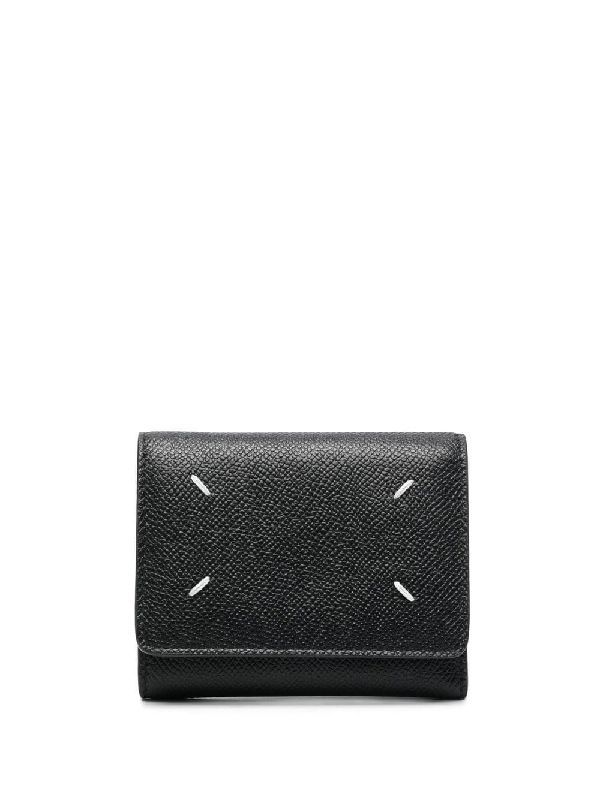 Stitch Embellished Calfskin Wallet