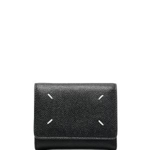 Stitch Embellished Calfskin Wallet