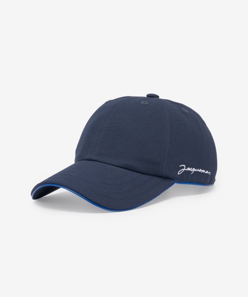 JACQUEMUS HATS MEN COTTON BLUE DARK BLUE