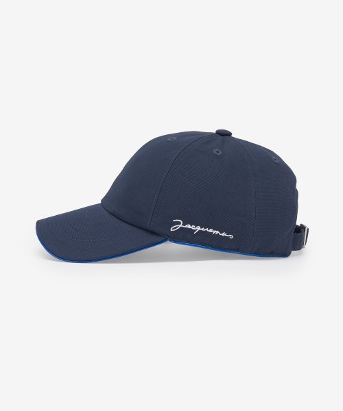 JACQUEMUS HATS MEN COTTON BLUE DARK BLUE