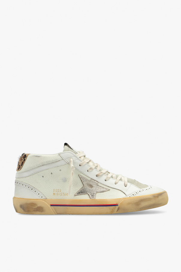 GOLDEN GOOSE WHITE ‘MID-STAR CLASSIC’ HIGH-TOP SNEAKERS