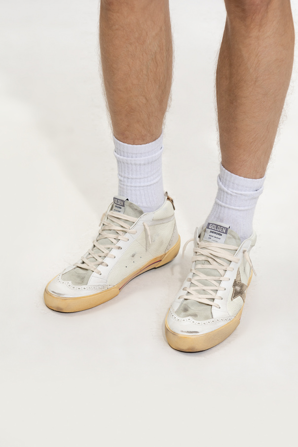 GOLDEN GOOSE WHITE ‘MID-STAR CLASSIC’ HIGH-TOP SNEAKERS