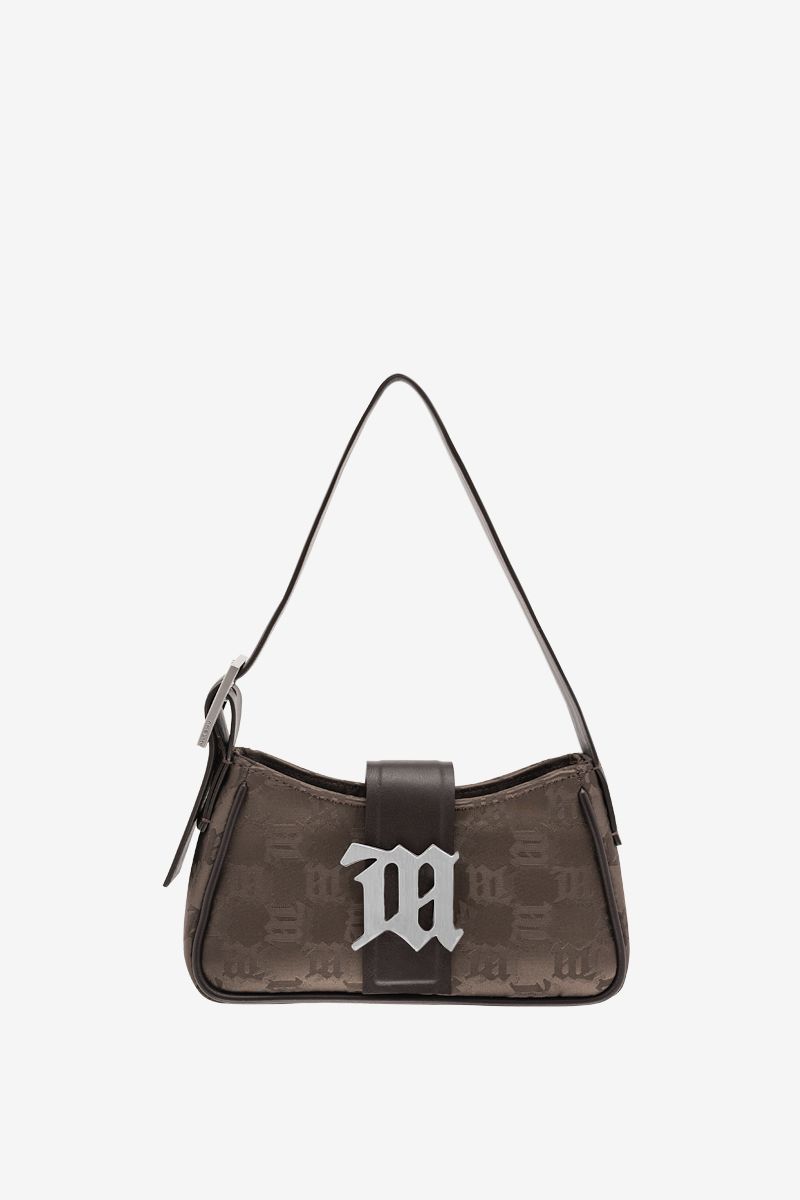 Nylon Monogram Shoulder Bag Mini Brown