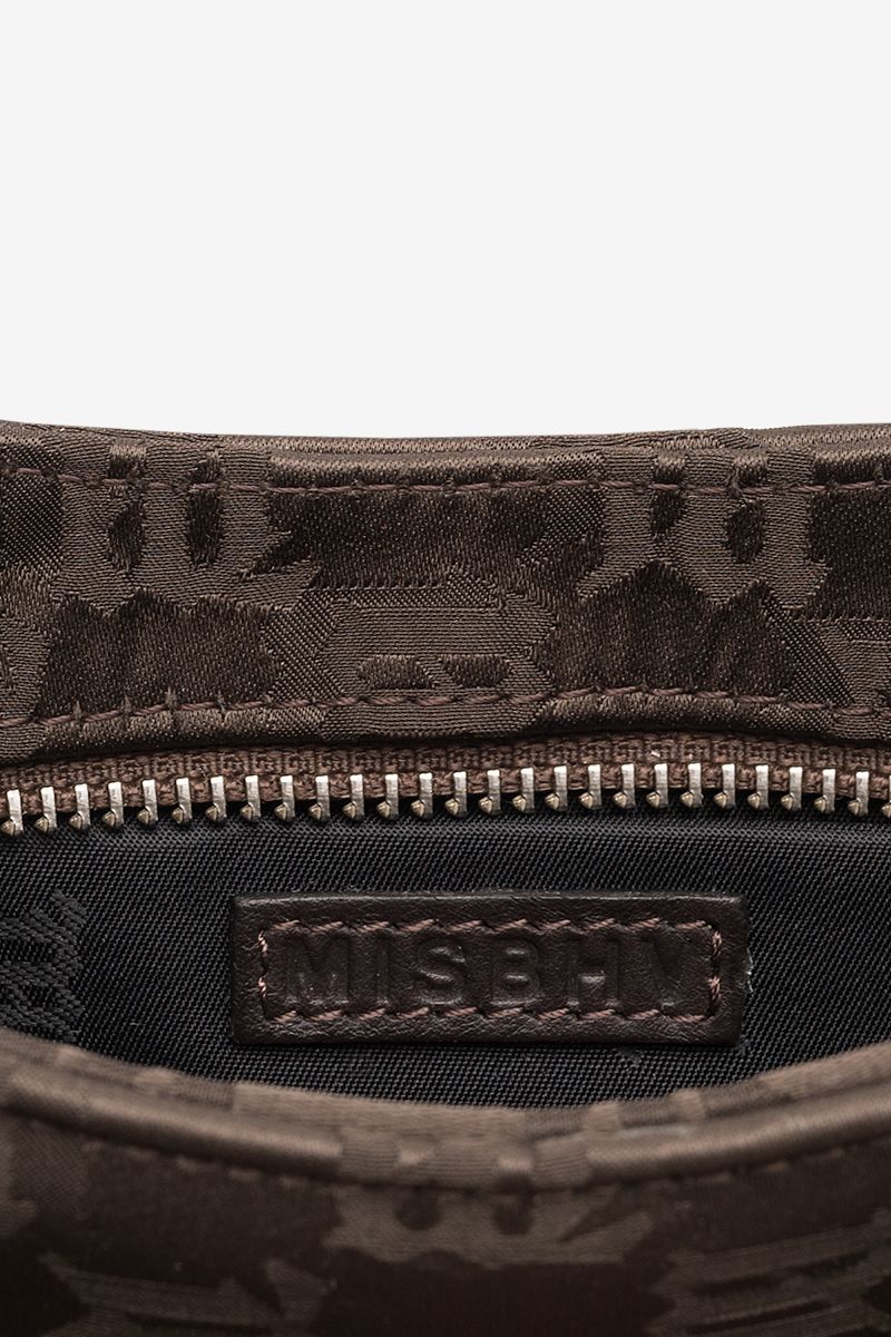 Nylon Monogram Shoulder Bag Mini Brown