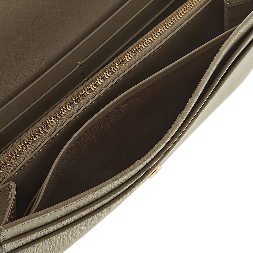 Continental Beige leather wallet