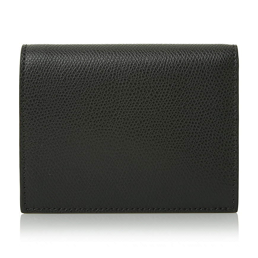 Bifold Black compact leather wallet