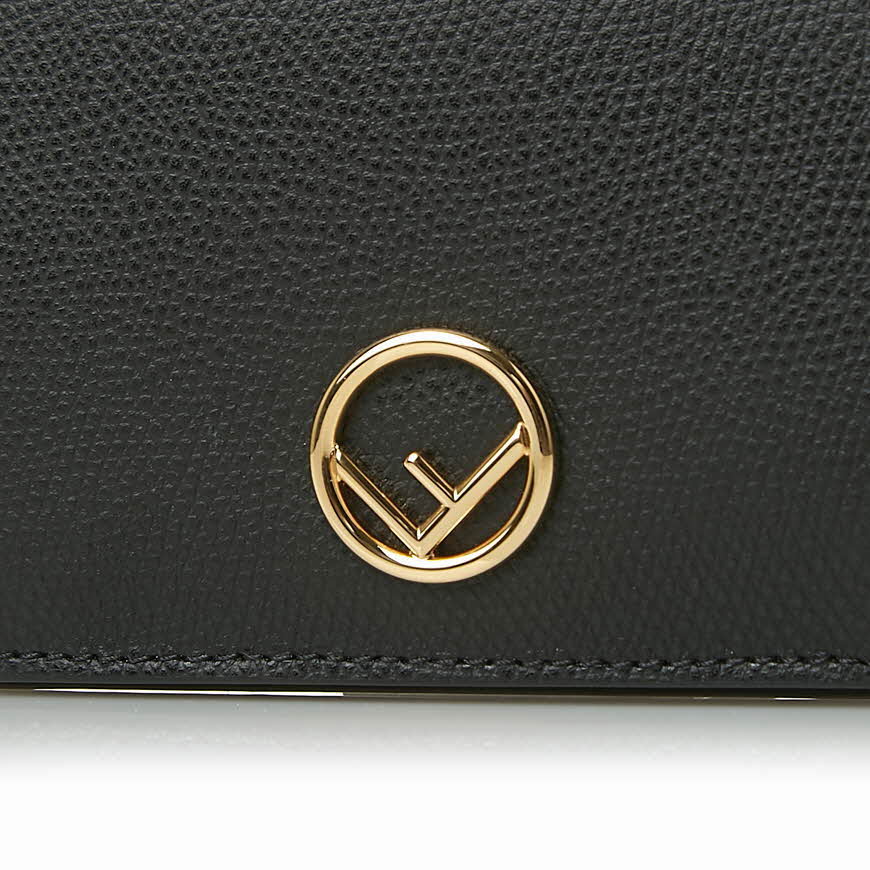 Bifold Black compact leather wallet