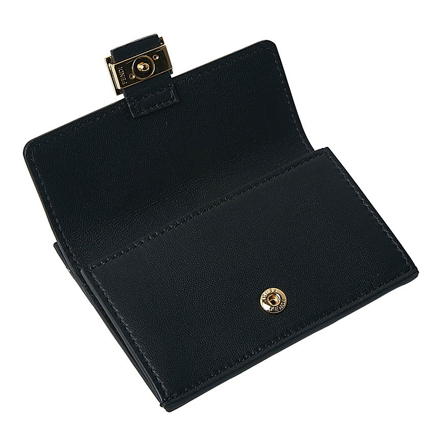 Baguette Card Holder Black nappa leather card holder