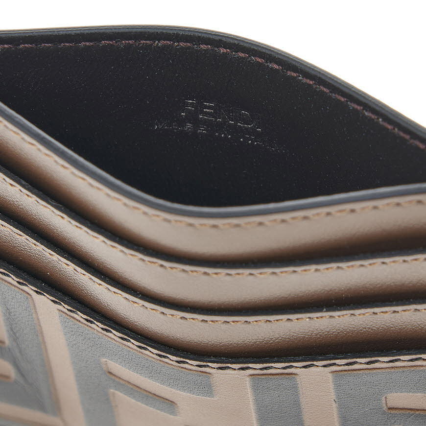 Card Holder Brown leather flat business card holder