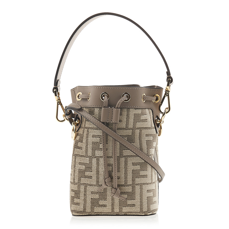 Mon Tresor Dove grey tapestry fabric mini-bag