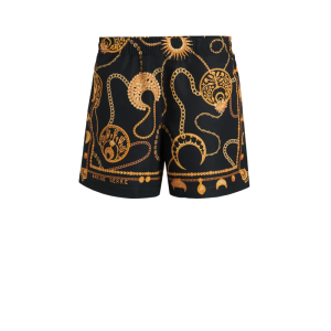 ORNAMENT JEWELRY SWIMSHORT IN BLACK/ GOLD