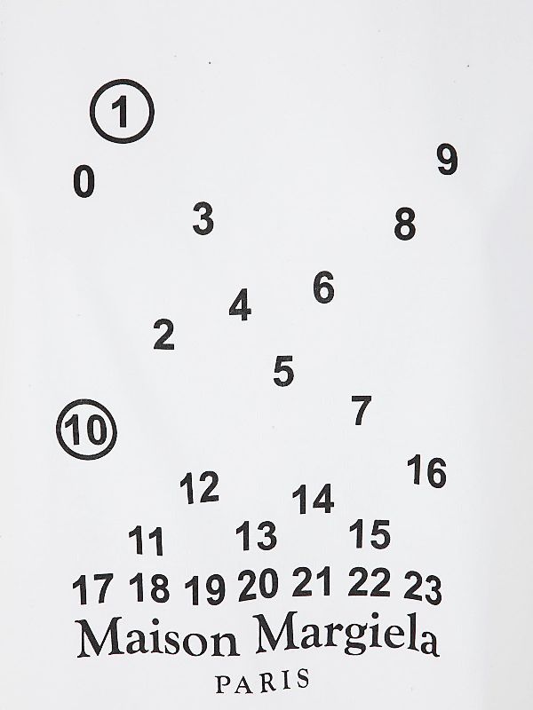 NUMBERING LOGO PRINTED COTTON T-SHIRT