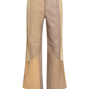 PATCHWORK DEADSTOCK LEATHER STRAIGHT LEG TROUSERS