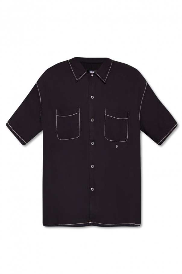 STUSSY BLACK SHORT-SLEEVED SHIRT