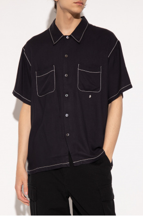 STUSSY BLACK SHORT-SLEEVED SHIRT