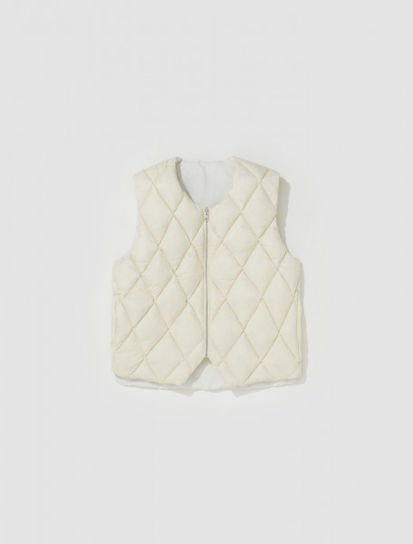 Stüssy Reversible Quilted Vest in Cream