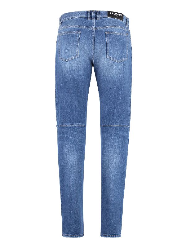 Biker skinny denim trousers