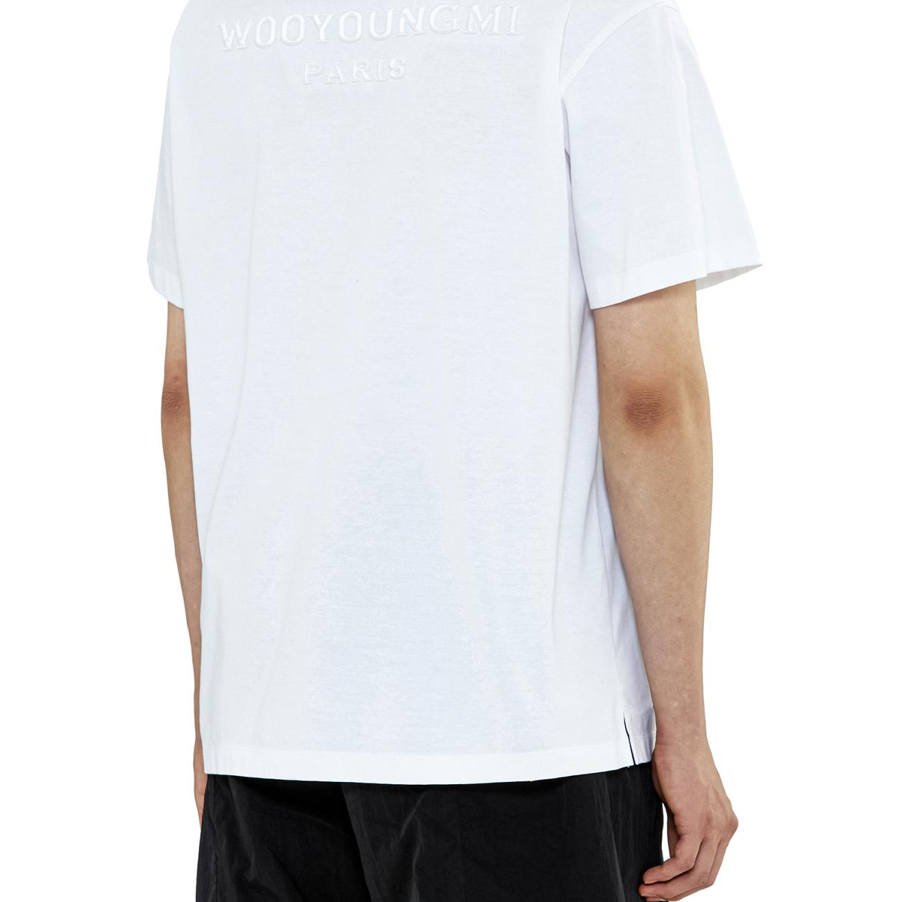 White Cotton Pyramid Backlogo T-shirt 