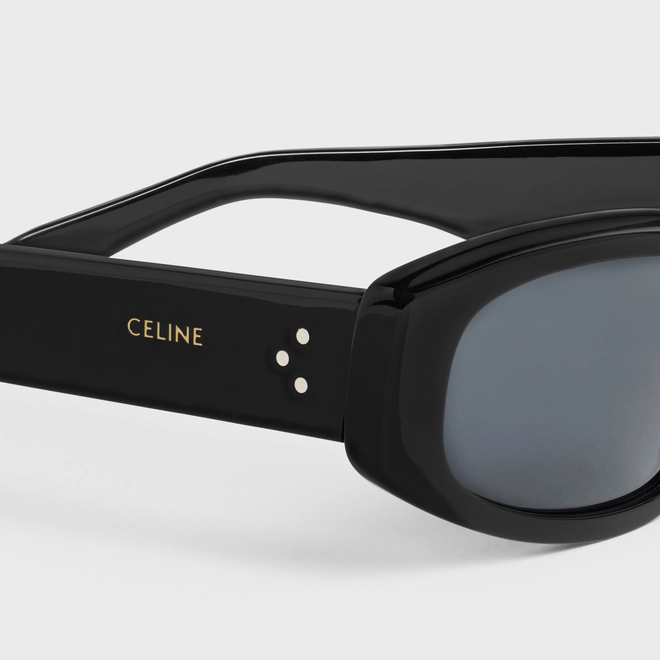 RECTANGULAR S252 SUNGLASSES IN ACETATE BLACK